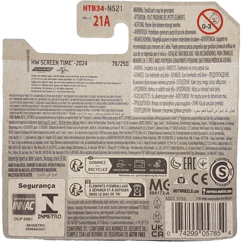 Hot Wheels - HW Screen Time - The Fate Of The Furious - Ice Charger - HTB34 - 1:64