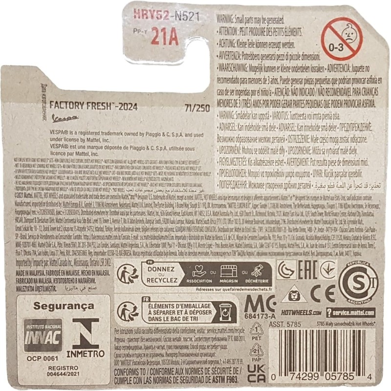 Hot Wheels - Factory Fresh - Vespa 90 SS Super Sprint (1966) - HRY52 - 1:64