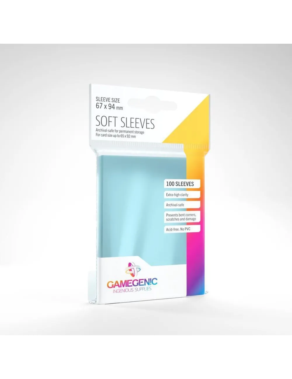 Gamegenic Soft Sleeves - Clear (100 Sleeves) | Collectibles Ninja