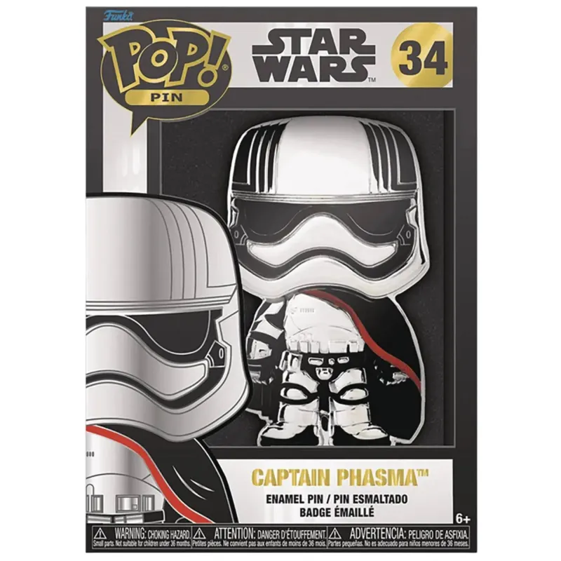 Funko POP Pin - Star Wars - Captain Phasma (34) | Collectibles Ninja