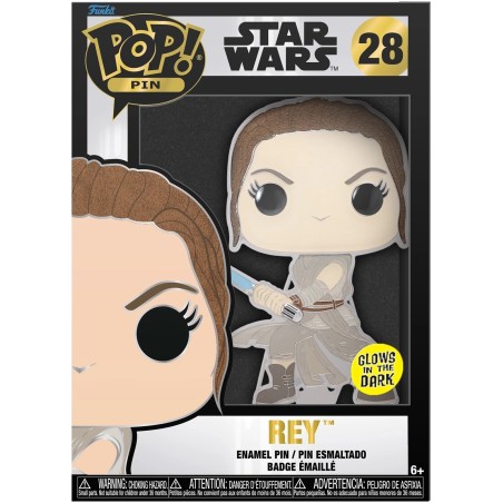 Funko POP Pin - Star Wars - Rey (28) Glows In The Dark