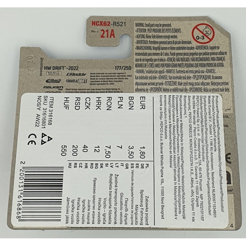 Hot Wheels - HW Drift - '95 Mazda RX-7 - HCX62 - 1:64