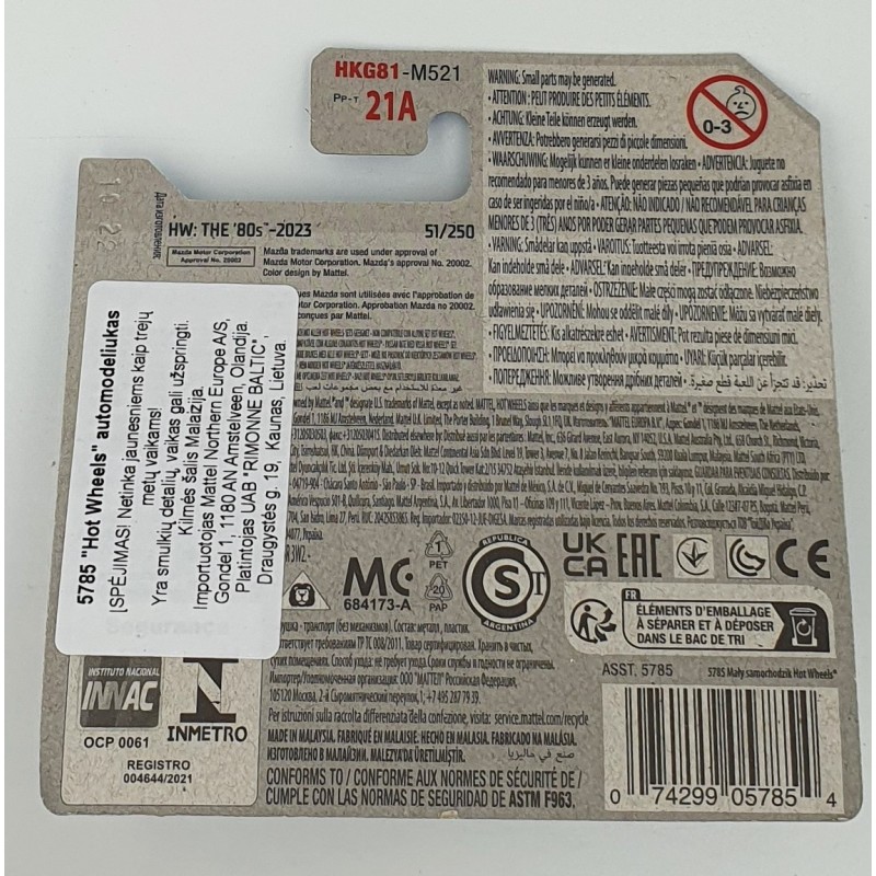 Hot Wheels - HW: The '80s - '89 Mazda Savanna RX-7 FC3S - HKG81 - 1:64