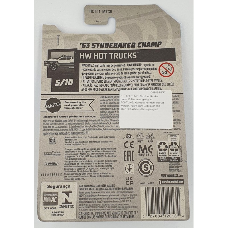 Hot Wheels - HW Hot Trucks - '63 Studebaker Champ - HCT51 - 1:64