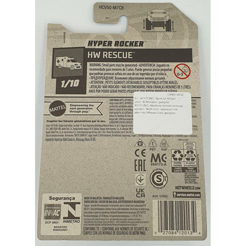 Hot Wheels - HW Rescue - Hyper Rocker - HCV50 - 1:64