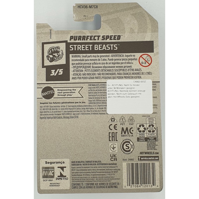 Hot Wheels - Street Beasts - Purrfect Speed - HCV36 - 1:64