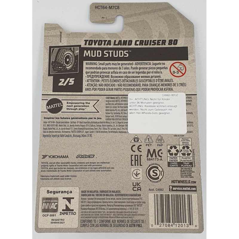 Hot Wheels - Mud Studs - Toyota Land Cruiser 80 - HCT64 - 1:64