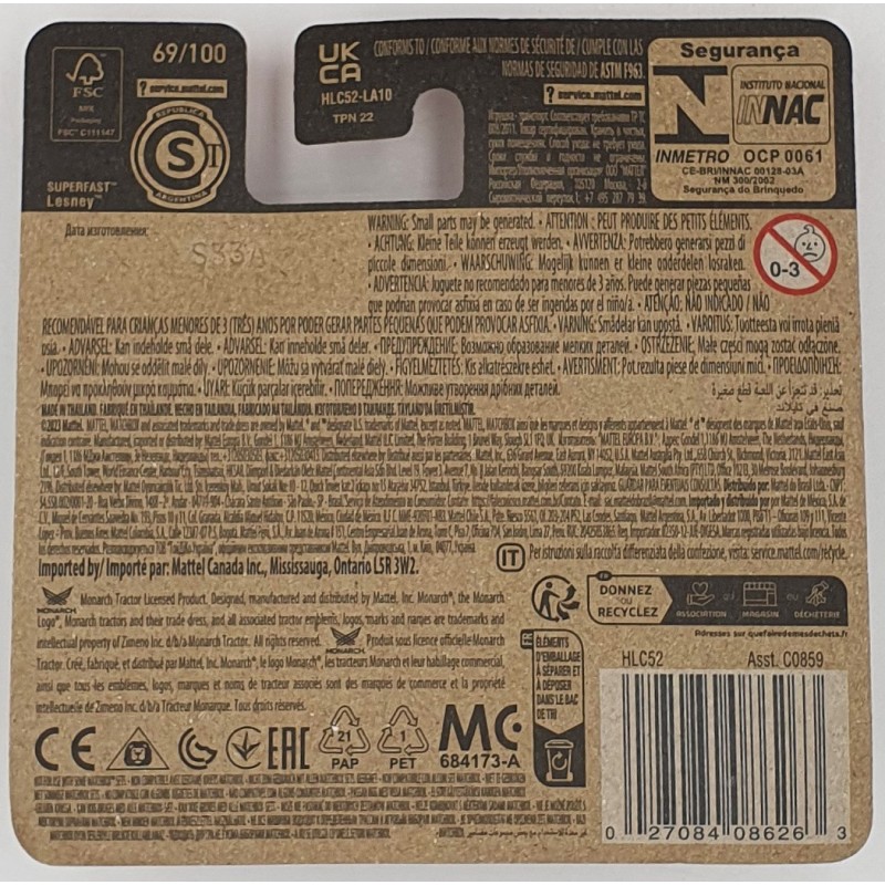 Matchbox - Monarch EV Tractor - HLC52 - 1:64