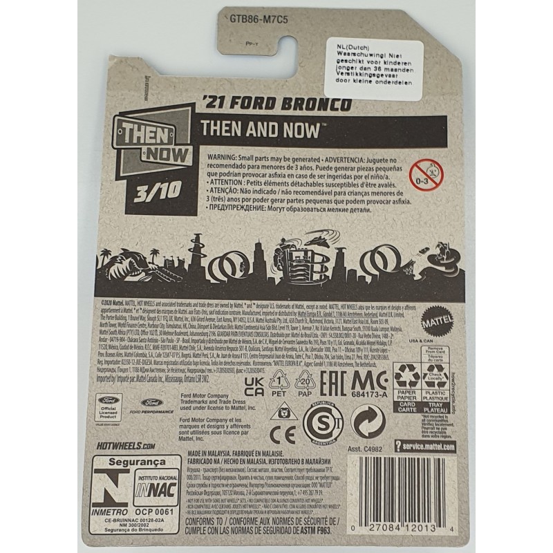 Hot Wheels - Then And Now - '21 Ford Bronco - GTB86 - 1:64