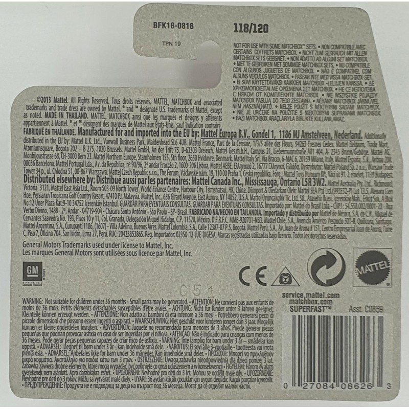 Matchbox - 2014 Chevy Silverado 1500 - BFK18 - 1:64