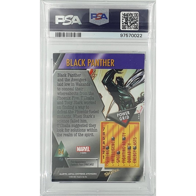 2024 SkyBox Metal Universe - Marvel - Avengers Retro - Black Panther - PSA 8