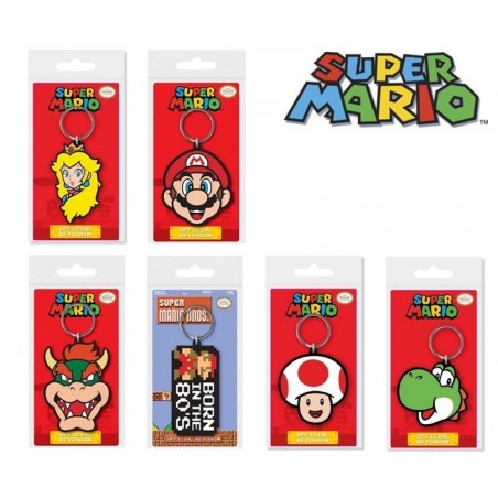 Super Mario 2D PVC Keychain assorted