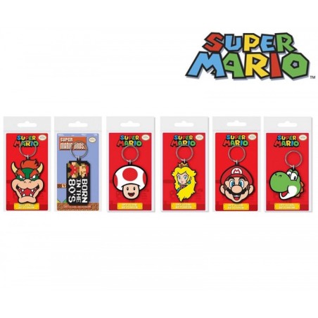 Super Mario 2D PVC Keychain assorted