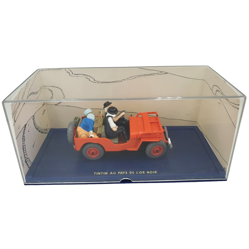Tintin Editions Atlas No. 07 Thomson & Thompson Red Willys Jeep – Land of Black Gold 1:43 Model