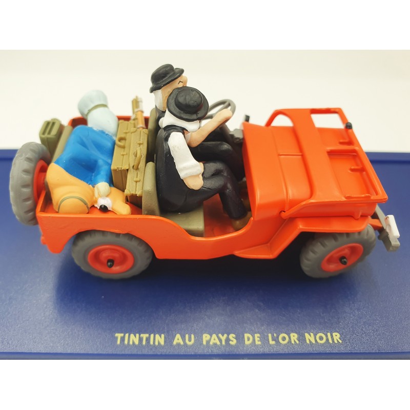 Tintin Editions Atlas No. 07 Thomson & Thompson Red Willys Jeep – Land of Black Gold 1:43 Model
