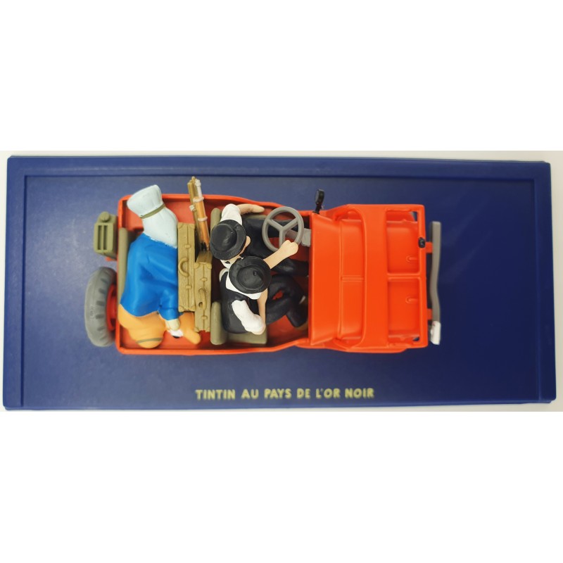 Tintin Editions Atlas No. 07 Thomson & Thompson Red Willys Jeep – Land of Black Gold 1:43 Model