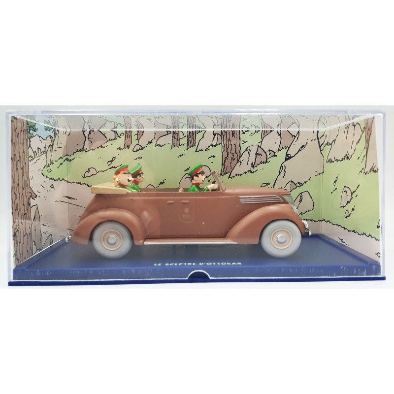 Tintin Editions Atlas No. 34 Brown Ford V8 Convertible from King Ottokar’s Sceptre 1:43 Model Car