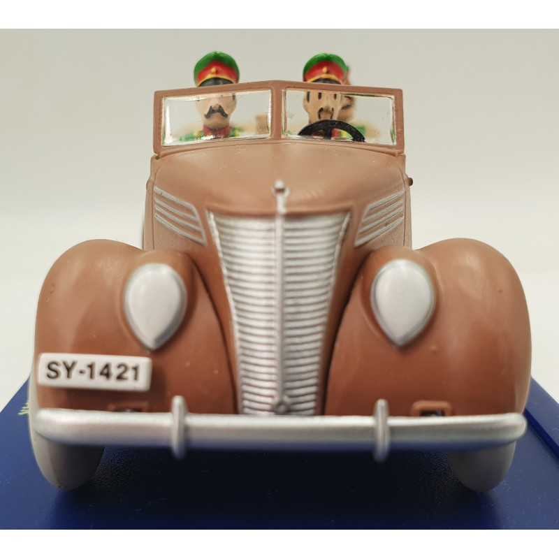 Tintin Editions Atlas No. 34 Brown Ford V8 Convertible from King Ottokar’s Sceptre 1:43 Model Car
