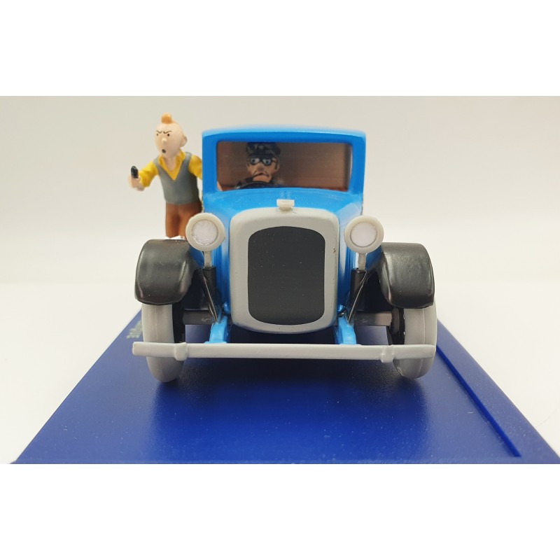 Tintin Editions Atlas No. 04 Blue Checker Taxi from Tintin in America 1:43 Model Car