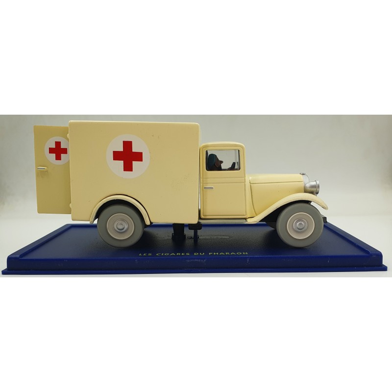 Tintin Editions Atlas No. 56 Asylum Ambulance from Cigars of the Pharaoh 1:43 Model Car