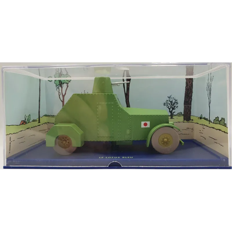 Tintin Editions Atlas No. 37 Green Armoured Car – The Blue Lotus 1:43 Model Car