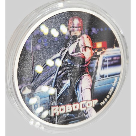 RoboCop 2024 Fiji 1 oz .999 Silver Colorized Coin – 50 Cents – Limited to 2,000