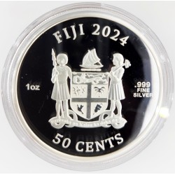 RoboCop 2024 Fiji 1 oz .999 Silver Colorized Coin – 50 Cents – Limited to 2,000